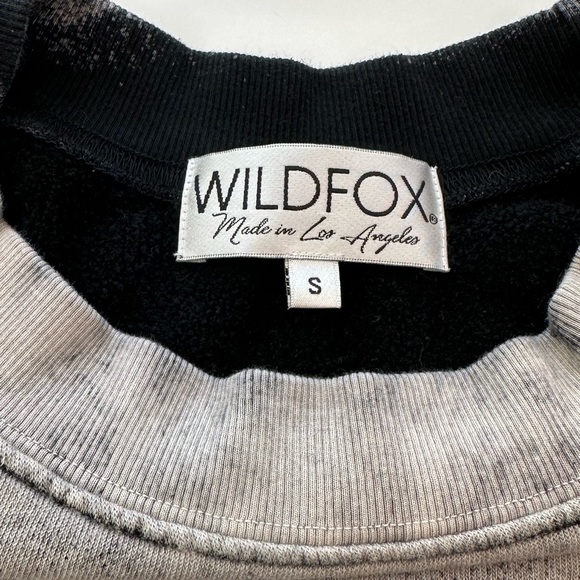 Wildfox Black Sweatshirt with Sprayed Bleach Design Women’s Size Small - Picture 8 of 10